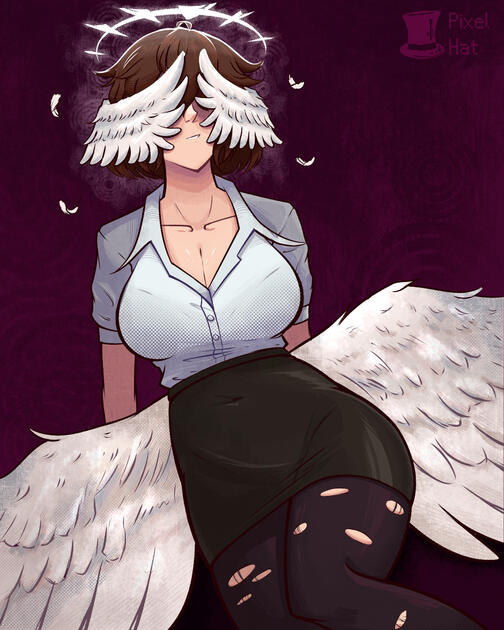 Angel office lady Angel office lady
